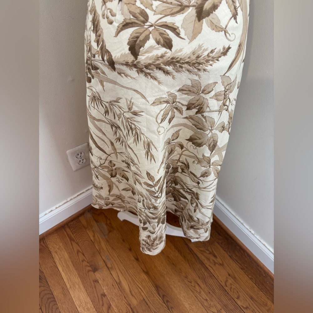 Tuckernuck Dune Breeze Cotton Linen Lily Dress In Cream Botanical Size Large NWT - Picture 10 of 13